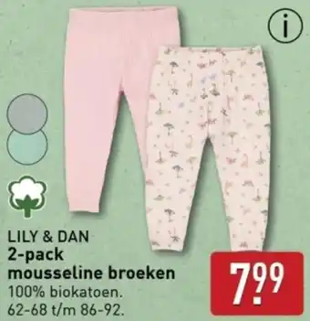 ALDI LILY & DAN 2-pack mousseline broeken aanbieding