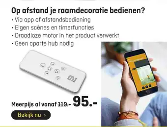 Hubo Op Afstand Je Raamdecoratie Bedienen? aanbieding