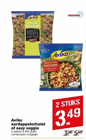 Coop Aviko Aardappelschotel Of Easy Veggie 450g aanbieding