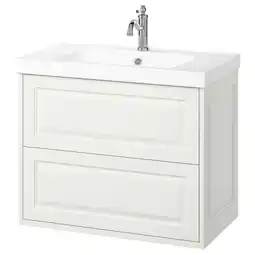 IKEA TÄnnforsen / orrsjÖn Wastafelkast m lades/wastafel/kraan, wit, 82x49x69 cm aanbieding