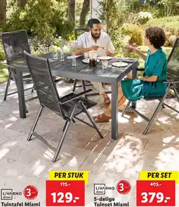Lidl LIVARNO home 5-delige Tuinset Miami aanbieding