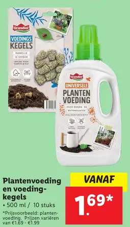 Lidl Plantenvoeding en voedingskegels aanbieding