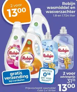 Trekpleister Robijn wasmiddel en wasverzachter aanbieding