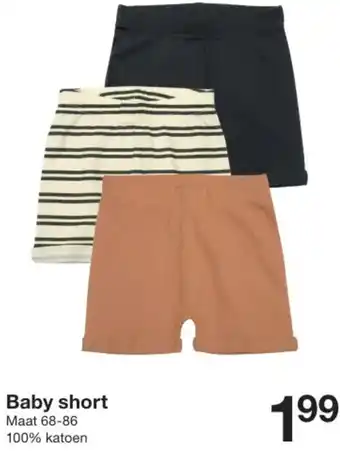 Zeeman Baby short aanbieding