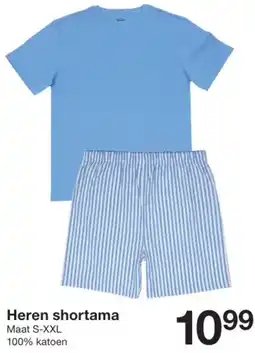 Zeeman Heren shortama aanbieding