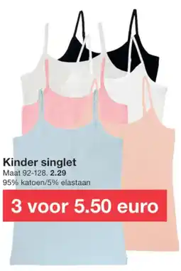 Zeeman Kinder singlet aanbieding