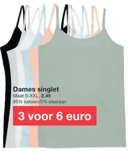 Zeeman Dames singlet aanbieding
