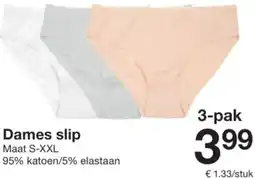 Zeeman Dames slip aanbieding