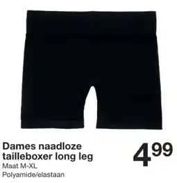 Zeeman Dames naadloze tailleboxer long leg aanbieding