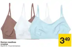 Zeeman Dames naadloze croptop aanbieding