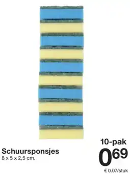 Zeeman Schuursponsjes aanbieding