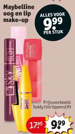 Kruidvat Maybelline oog en lip make-up aanbieding