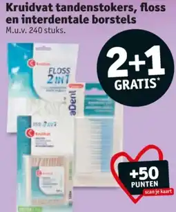 Kruidvat Kruidvat tandenstokers, floss en interdentale borstels aanbieding