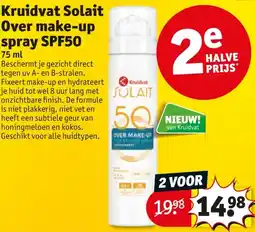Kruidvat Kruidvat Solait Over make-up spray SPF50 aanbieding