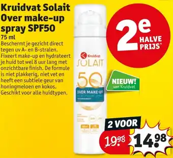 Kruidvat Kruidvat Solait Over make-up spray SPF50 aanbieding