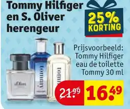 Kruidvat Tommy Hilfiger en S. Oliver herengeur aanbieding
