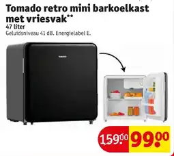 Kruidvat Tomado retro mini barkoelkast met vriesvak aanbieding