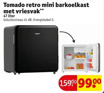 Kruidvat Tomado retro mini barkoelkast met vriesvak aanbieding