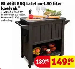 Kruidvat BluMill BBQ tafel met koelvak aanbieding