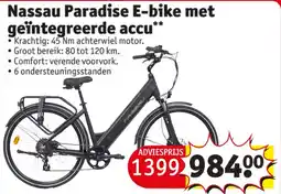 Kruidvat Nassau Paradise E-bike met geïntegreerde accu aanbieding