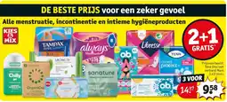 Kruidvat Alle menstruatie, incontinentie en intieme hygiëneproducten aanbieding