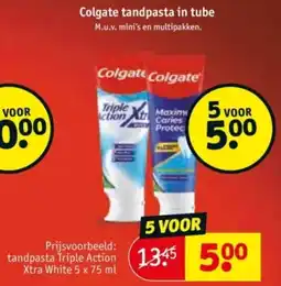 Kruidvat Colgate tandpasta in tube aanbieding