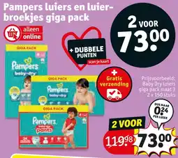 Kruidvat Pampers luiers en luierbroekjes giga pack aanbieding