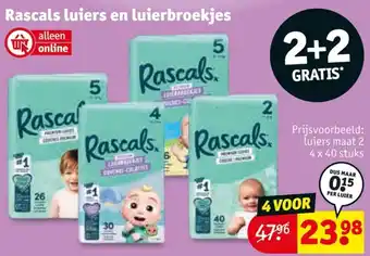 Kruidvat Rascals luiers en luierbroekjes aanbieding