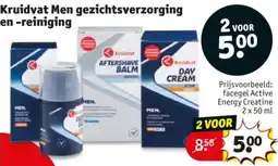 Kruidvat Kruidvat Men gezichtsverzorging en reiniging aanbieding