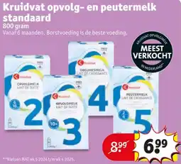 Kruidvat Kruidvat opvolg en peutermelk standaard aanbieding