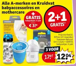 Kruidvat Alle A-merken en Kruidvat babyaccessoires en mothercare aanbieding