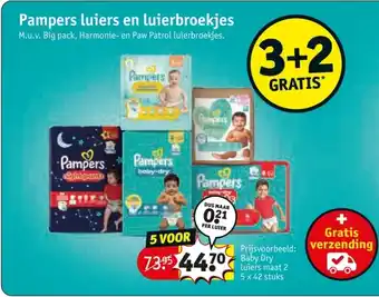 Kruidvat Pampers luiers en luierbroekjes aanbieding