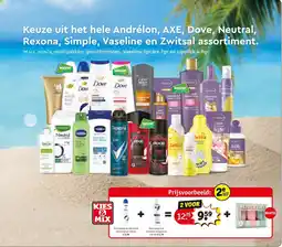 Kruidvat Dove deospray Advanced Care Original + Dove body love Essential bodylotion aanbieding