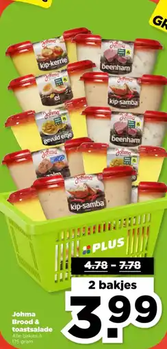 PLUS Johma Brood & toastsalade aanbieding