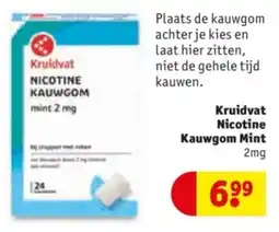 Kruidvat Kruidvat Nicotine Kauwgom Mint aanbieding