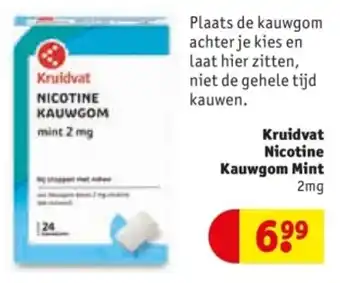 Kruidvat Kruidvat Nicotine Kauwgom Mint aanbieding