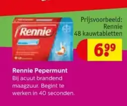 Kruidvat Rennie Pepermunt aanbieding