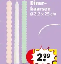 Kruidvat Diner kaarsen aanbieding