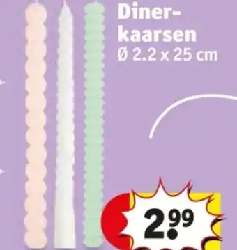 Kruidvat Diner kaarsen aanbieding