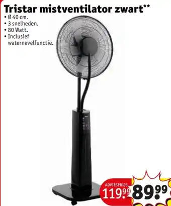 Kruidvat Tristar mistventilator zwart aanbieding