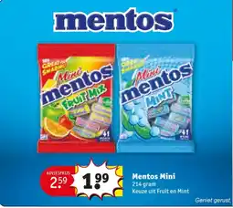 Kruidvat Mentos Mini aanbieding