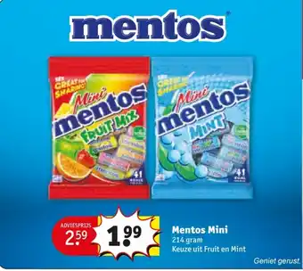 Kruidvat Mentos Mini aanbieding