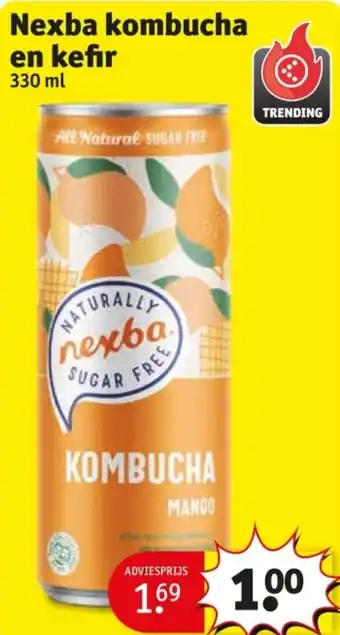 Kruidvat Nexba kombucha en kefir aanbieding