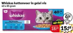 Kruidvat Whiskas kattenvoer in gelei vis aanbieding