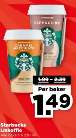 PLUS Starbucks IJskoffie aanbieding