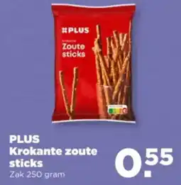 PLUS PLUS Krokante zoute sticks aanbieding