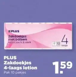 PLUS PLUS Zakdoekjes 4-laags lotion aanbieding