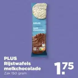 PLUS PLUS Rijstwafels melkchocolade aanbieding