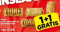 PLUS PLUS Kaas, frikandel of kipsatébroodje aanbieding
