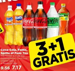 PLUS Coca-Cola, Fanta, Sprite of Fuze Tea aanbieding